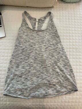 lululemon athletica Heathered Light Gray Racerback Tank
